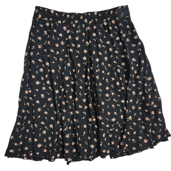 DAVID DEAN x VINTAGE 90s circle skirt in micro floral button up size 10 - Picture 2 of 8